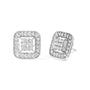 5/8 Ct. T.W. Diamond Square-Shaped Composite Stud Earrings in 10K White Gold, photo 2