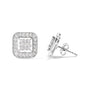 5/8 Ct. T.W. Diamond Square-Shaped Composite Stud Earrings in 10K White Gold, photo 4