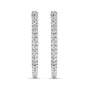 1 Ct. T.W. Princess Diamond Inside Out Hoop Earrings in Sterling Silver, photo 4