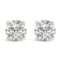 Round Lab-Grown Diamond Solitaire Stud Earrings with Screw Backs in 14K Gold, photo 5