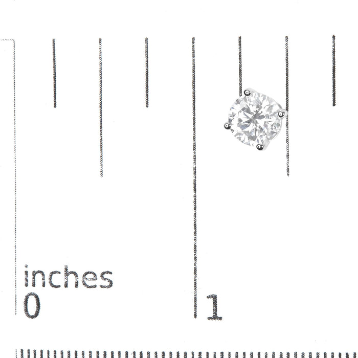 Round Lab-Grown Diamond Solitaire Stud Earrings with Screw Backs in 14K Gold