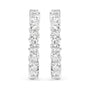 5 Ct. T.W. Lab-Grown Diamond 4mm Inside Out Hoop Earrings in 14K White Gold, photo 2