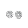 3 Ct. T.W. Lab-Grown Diamond Hidden Halo Stud Earrings in 14K White Gold, photo 1