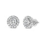 3 Ct. T.W. Lab-Grown Diamond Hidden Halo Stud Earrings in 14K White Gold, photo 2