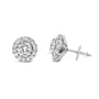 3 Ct. T.W. Lab-Grown Diamond Hidden Halo Stud Earrings in 14K White Gold, photo 4