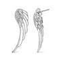 1/4 Ct. T.W. Lab-Grown Diamond Angel Wing Stud Earrings in 14K White Gold, photo 2