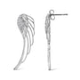 1/4 Ct. T.W. Lab-Grown Diamond Angel Wing Stud Earrings in 14K White Gold, photo 4