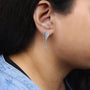 1/4 Ct. T.W. Lab-Grown Diamond Angel Wing Stud Earrings in 14K White Gold, photo 3