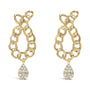 1/10 Ct. T.W. Diamond Chain Link Teardrop Dangle Earrings in 14K Yellow Gold-Plated Sterling Silver, photo 1