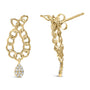 1/10 Ct. T.W. Diamond Chain Link Teardrop Dangle Earrings in 14K Yellow Gold-Plated Sterling Silver, photo 4