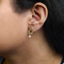 1/10 Ct. T.W. Diamond Chain Link Teardrop Dangle Earrings in 14K Yellow Gold-Plated Sterling Silver, photo 3