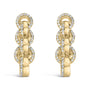 1/2 Ct. T.W. Diamond Chain Link Drop Earrings in 14K Yellow Gold-Plated Sterling Silver, photo 2