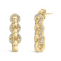 1/2 Ct. T.W. Diamond Chain Link Drop Earrings in 14K Yellow Gold-Plated Sterling Silver, photo 1