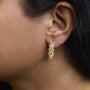 1/2 Ct. T.W. Diamond Chain Link Drop Earrings in 14K Yellow Gold-Plated Sterling Silver, photo 3