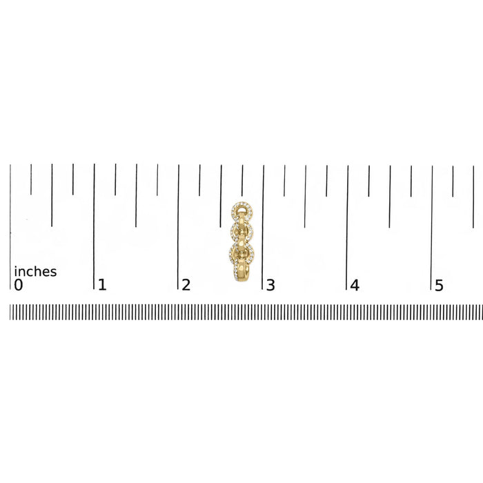 1/2 Ct. T.W. Diamond Chain Link Drop Earrings in 14K Yellow Gold-Plated Sterling Silver, photo 5