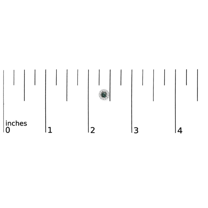 1/2 Ct. T.W. Treated Blue Diamond Halo Stud Earrings in Sterling Silver, photo 5