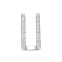 3 Ct. T.W. Princess Diamond Inside Out Elongated Hoop Earrings in 14K White Gold, photo 4
