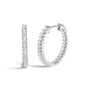 3 Ct. T.W. Princess Diamond Inside Out Elongated Hoop Earrings in 14K White Gold, photo 2