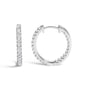 3 Ct. T.W. Princess Diamond Inside Out Elongated Hoop Earrings in 14K White Gold, photo 8