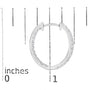 3 Ct. T.W. Princess Diamond Inside Out Elongated Hoop Earrings in 14K White Gold, photo 10