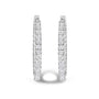 3 Ct. T.W. Princess Diamond Inside Out Elongated Hoop Earrings in 14K White Gold, photo 3