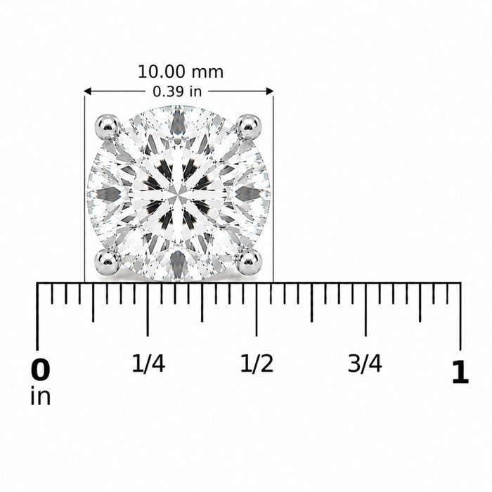 IGI Certified Lab-Grown Diamond Solitaire Stud Earrings in 14K Gold, photo 38