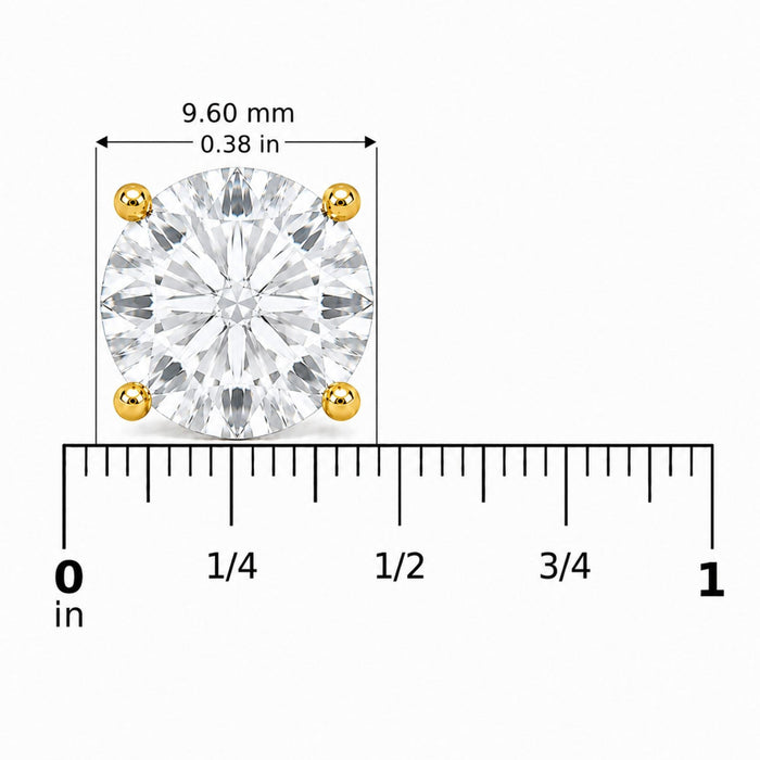 IGI Certified Lab-Grown Diamond Solitaire Stud Earrings in 14K Gold, photo 37