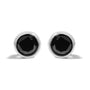0.75 to 9.5 Ct. T.W. Round Brilliant-Cut Treated Black Diamond Bezel-Set Stud Earrings with Screw Backs in Sterling Silver, photo 7