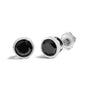 0.75 to 9.5 Ct. T.W. Round Brilliant-Cut Treated Black Diamond Bezel-Set Stud Earrings with Screw Backs in Sterling Silver, photo 15