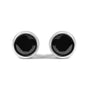 0.75 to 9.5 Ct. T.W. Round Brilliant-Cut Treated Black Diamond Bezel-Set Stud Earrings with Screw Backs in Sterling Silver, photo 6