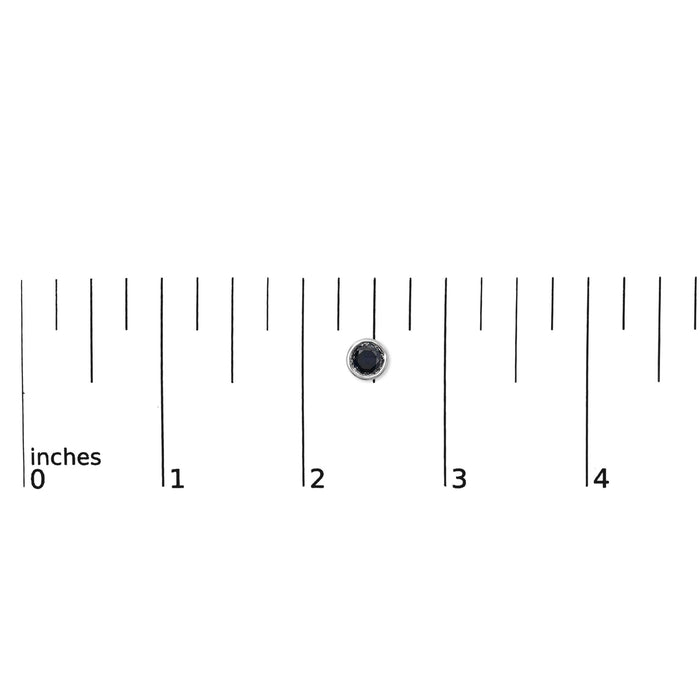 0.75 to 9.5 Ct. T.W. Round Brilliant-Cut Treated Black Diamond Bezel-Set Stud Earrings with Screw Backs in Sterling Silver, photo 42