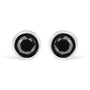 0.75 to 9.5 Ct. T.W. Round Brilliant-Cut Treated Black Diamond Bezel-Set Stud Earrings with Screw Backs in Sterling Silver, photo 4