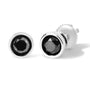 0.75 to 9.5 Ct. T.W. Round Brilliant-Cut Treated Black Diamond Bezel-Set Stud Earrings with Screw Backs in Sterling Silver, photo 12