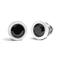 0.75 to 9.5 Ct. T.W. Round Brilliant-Cut Treated Black Diamond Bezel-Set Stud Earrings with Screw Backs in Sterling Silver, photo 11