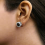 0.75 to 9.5 Ct. T.W. Round Brilliant-Cut Treated Black Diamond Bezel-Set Stud Earrings with Screw Backs in Sterling Silver, photo 19
