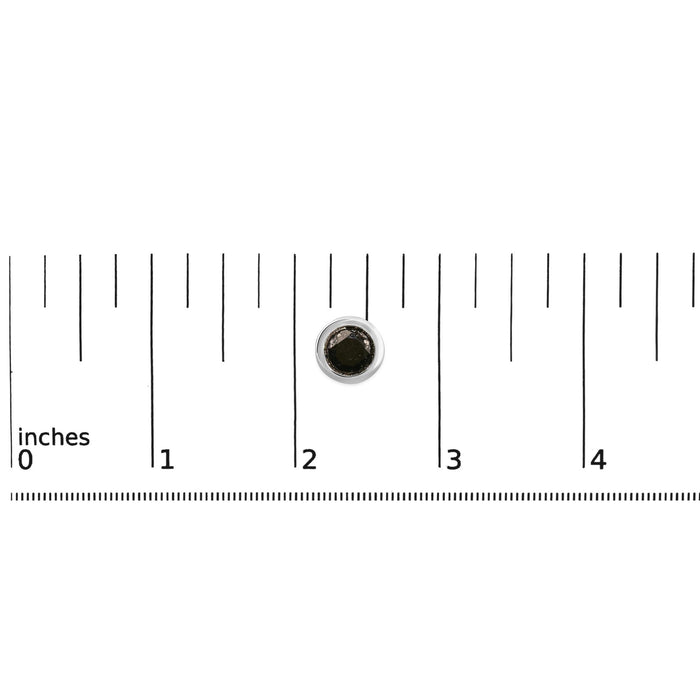 0.75 to 9.5 Ct. T.W. Round Brilliant-Cut Treated Black Diamond Bezel-Set Stud Earrings with Screw Backs in Sterling Silver, photo 40