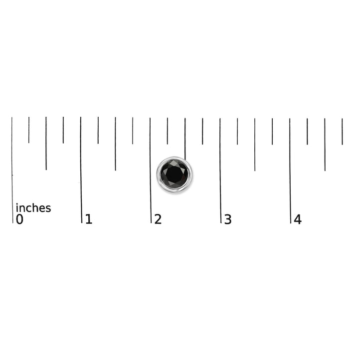 0.75 to 9.5 Ct. T.W. Round Brilliant-Cut Treated Black Diamond Bezel-Set Stud Earrings with Screw Backs in Sterling Silver, photo 39