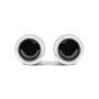 0.75 to 9.5 Ct. T.W. Round Brilliant-Cut Treated Black Diamond Bezel-Set Stud Earrings with Screw Backs in Sterling Silver, photo 1