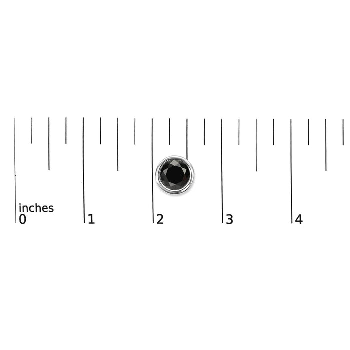 0.75 to 9.5 Ct. T.W. Round Brilliant-Cut Treated Black Diamond Bezel-Set Stud Earrings with Screw Backs in Sterling Silver, photo 38
