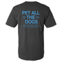 Pet All The Dogs Unisex Tee in heavyweight pigment black