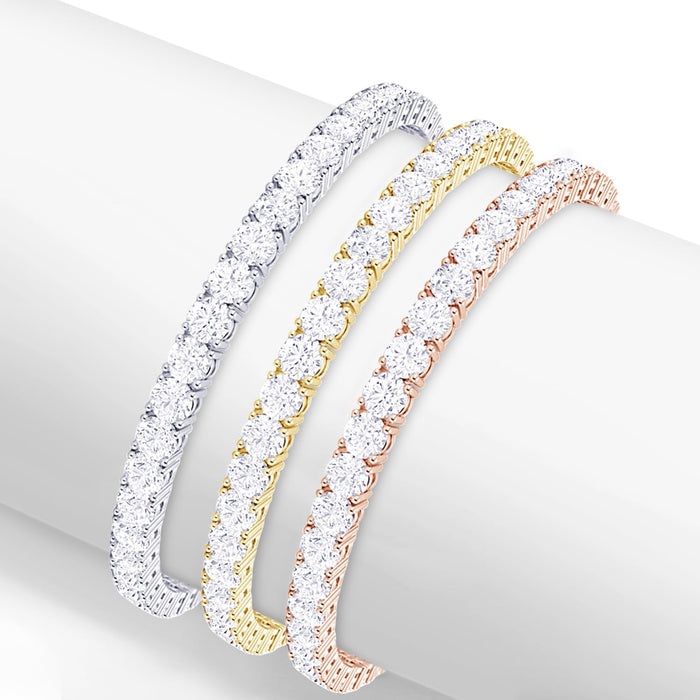 6 Ct DEW Lab-Created Moissanite Tennis Bracelet, Gold-Plated, photo 17