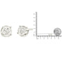 Aretes de botón clásicos de 4 garras con diamantes cultivados en laboratorio de 3/4 ct. p.t. en oro blanco de 14K, foto 6