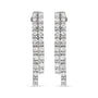 Aretes de doble aro asimétricos por dentro y por fuera con diamantes de 4 ct. p.t. en oro blanco de 14K, foto 4
