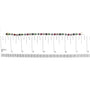 Multi-Gemstone and Diamond Halo Rainbow Tennis Bracelet in 14K Yellow Gold, photo 5