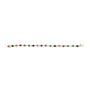 Multi-Gemstone and Diamond Halo Rainbow Link Bracelet in 14K Yellow Gold, photo 4