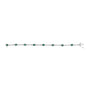 Oval Green Emerald and Diamond Alternating Link Bracelet in 10K White Gold, photo 4