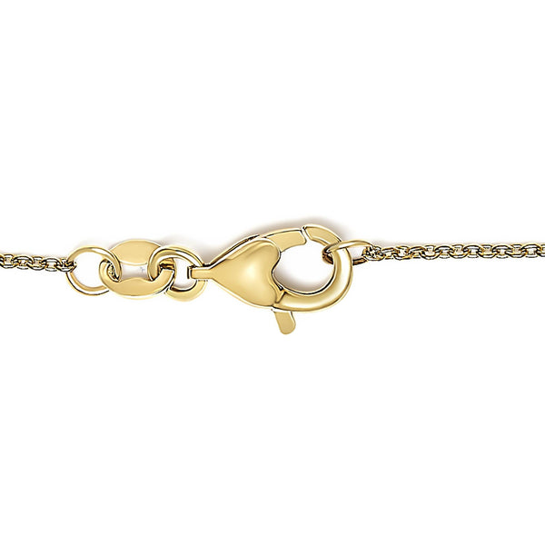 Alternating 1.75 mm Red Ruby and White Diamond Bezel Station Chain Bracelet in 14K Yellow Gold, photo 2