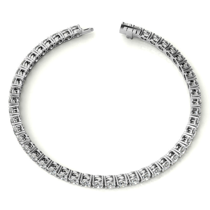 Pulsera tenis con diamantes cultivados en laboratorio de 6.5 CTW en oro de 14K, foto 2