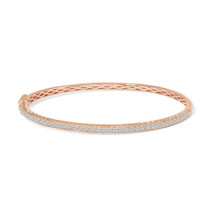 1 Ct. T.W. Half Eternity Diamond Bangle Bracelet in 14K Gold, photo 3