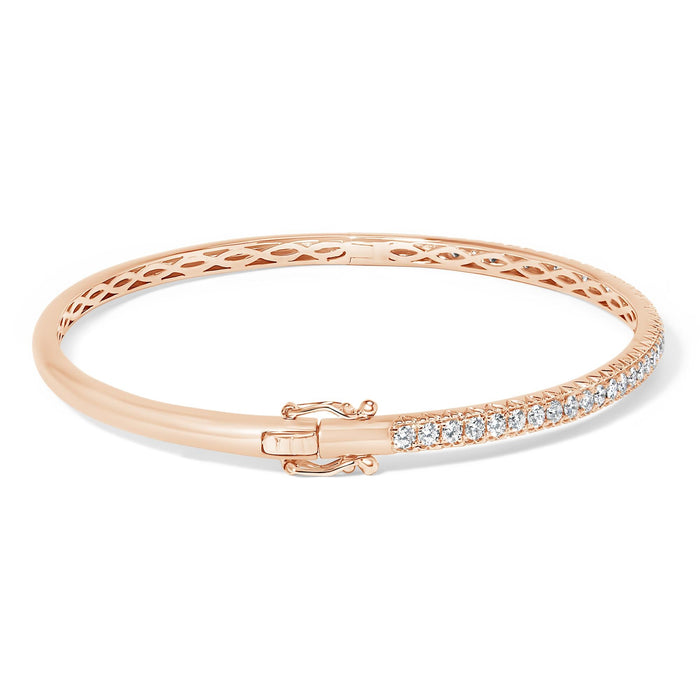1 Ct. T.W. Half Eternity Diamond Bangle Bracelet in 14K Gold, photo 6